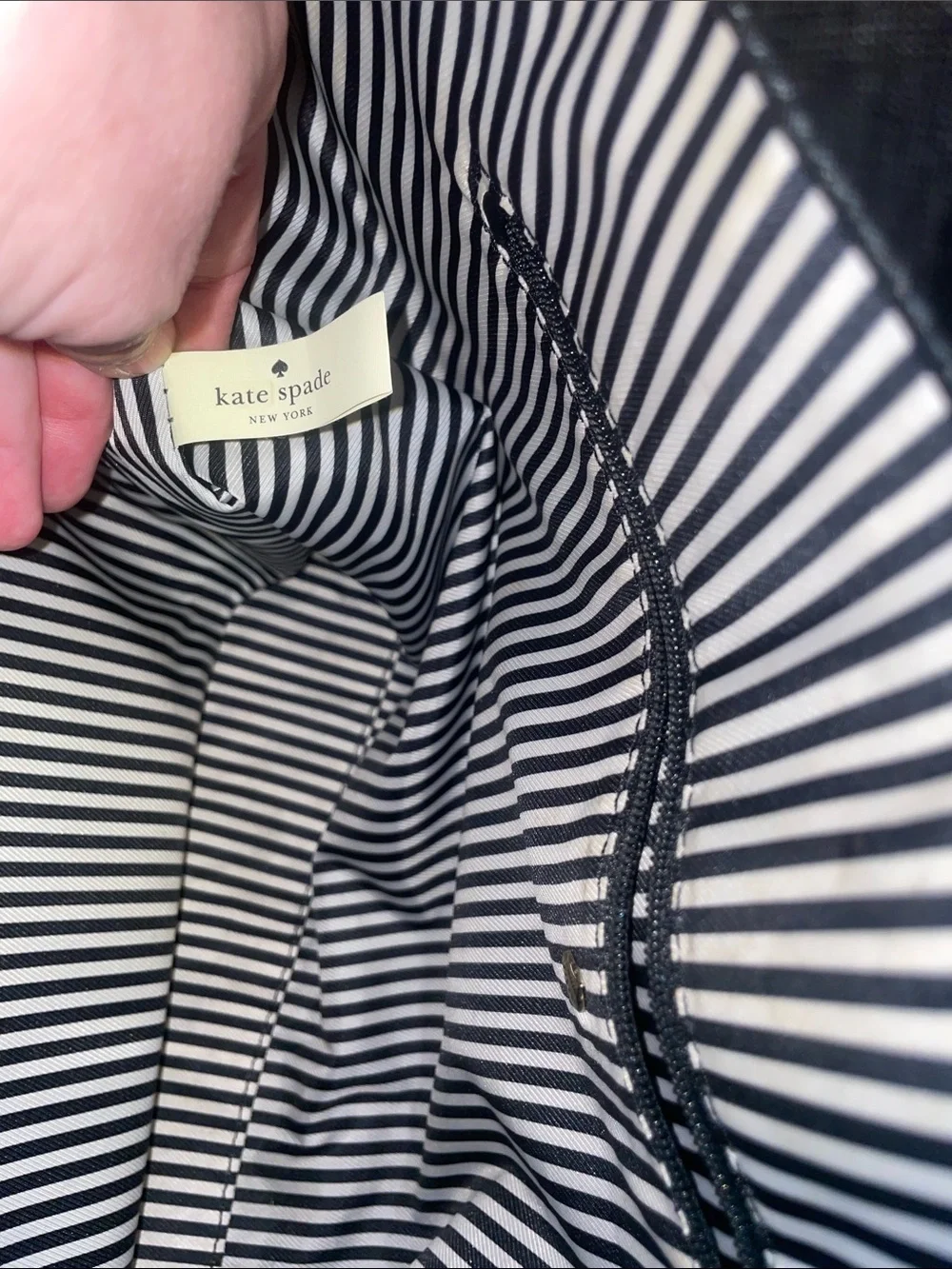 kate spade Black Saffiano Satchel with Gold Logo